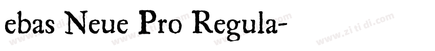 ebas Neue Pro Regula字体转换 ebas Neue Pro Regula字体转换